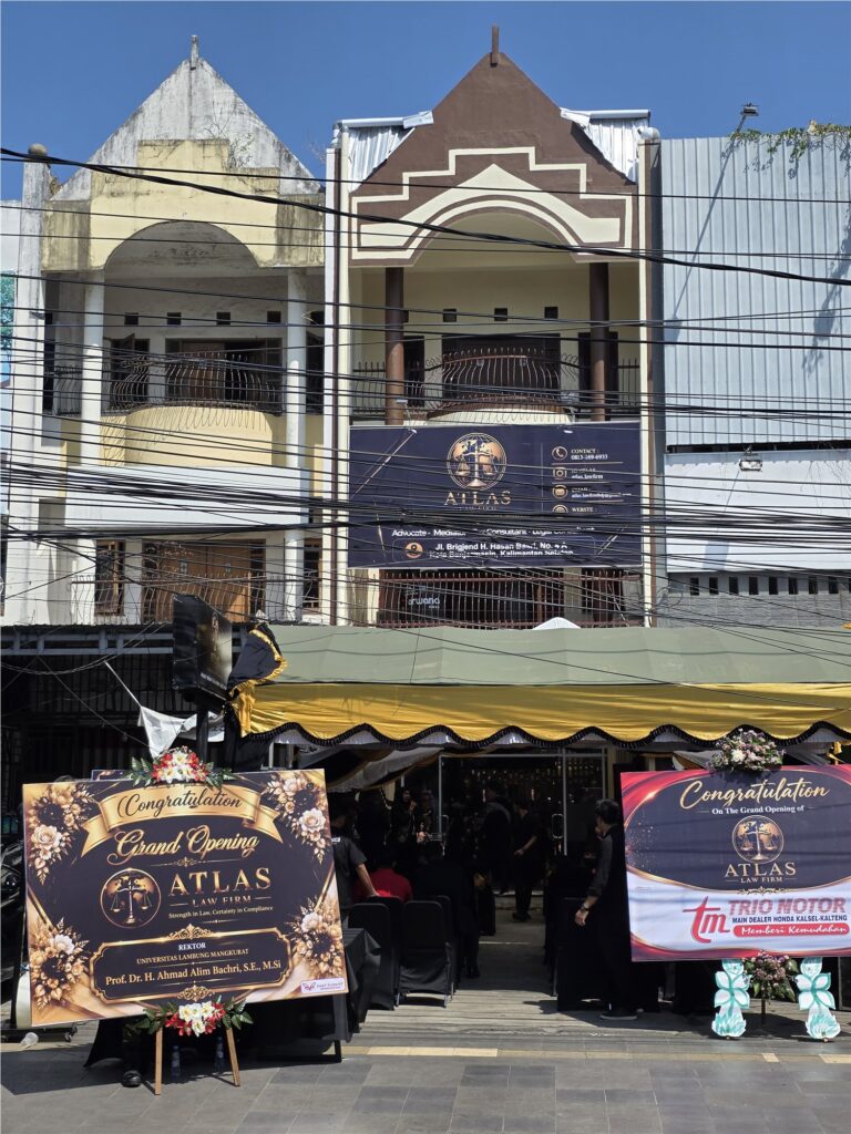 Eksterior kantor Atlas Law Firm saat Grand Opening di Banjarmasin
